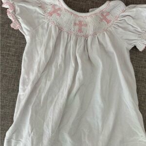White and Pink Kids Top